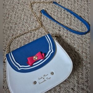 Blue and White Women's Bag